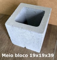Meio bloco 19x19x39